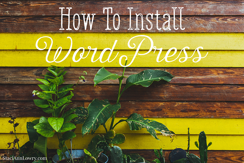 How to install Wordpress - for Etsy sellers.